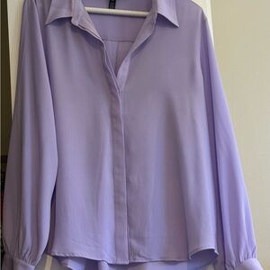 White House Black Market Light Purple Blouse